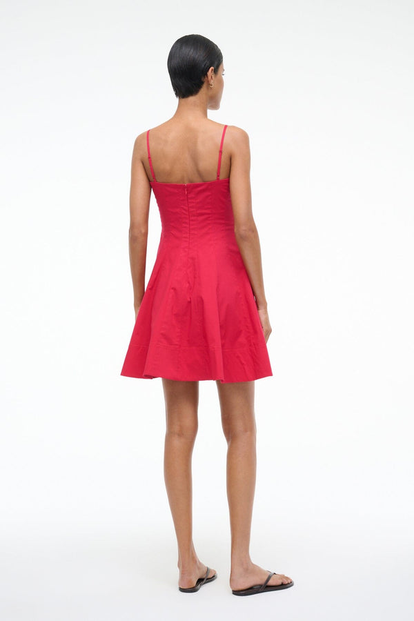 Staud WYLIE MINI DRESS CHERRY