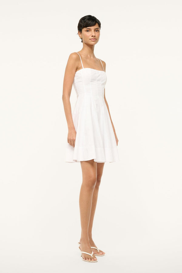 Staud WYLIE MINI DRESS WHITE