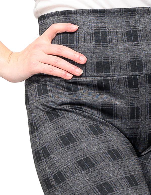 Steady Clothing Back In Plaid Audrey Leggings In Black