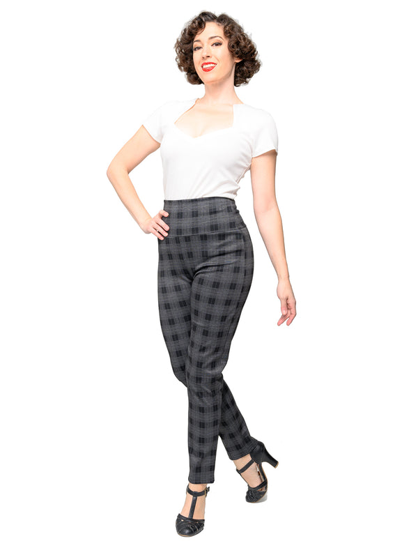 steady clothing Back in Plaid Audrey Leggings in Black