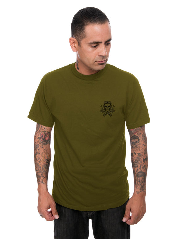 Steady Clothing Built For Speed Men's Tee In Military Green