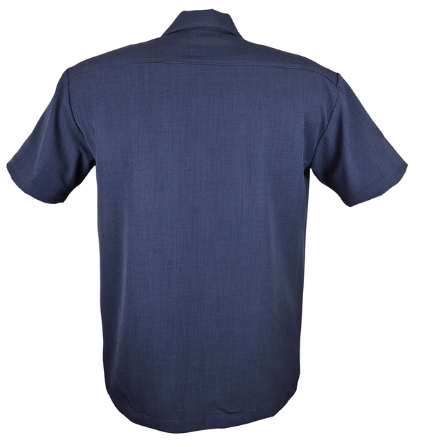 Steady Clothing Contrast Crown Bowling Shirt In Navy & Sage