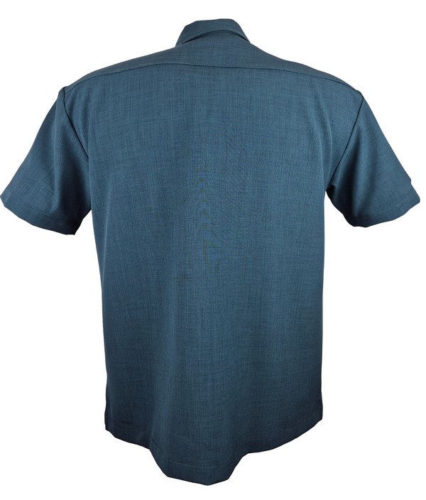 Steady Clothing Hot Rod Burst Bowling Shirt In Teal