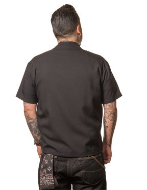 Steady Clothing Multi Pinup Panel Bowling Shirt In Black