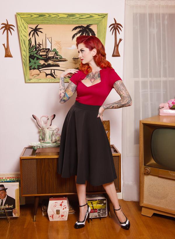 steady Clothing Pocket High Waist Thrills Skirt In Black