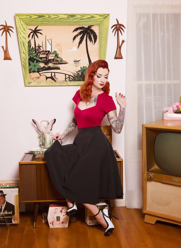 steady Clothing Pocket High Waist Thrills Skirt In Black