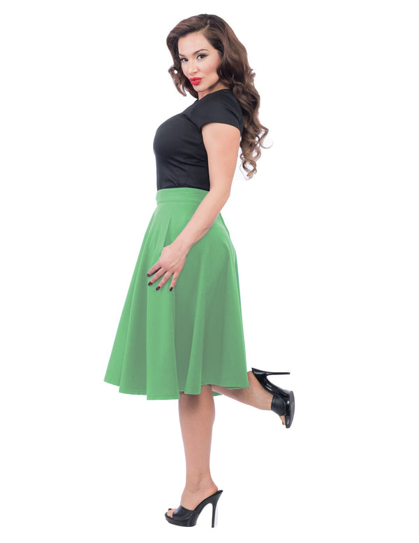 Steady Clothing Pocket High Waist Thrills Skirt In Kelly Green