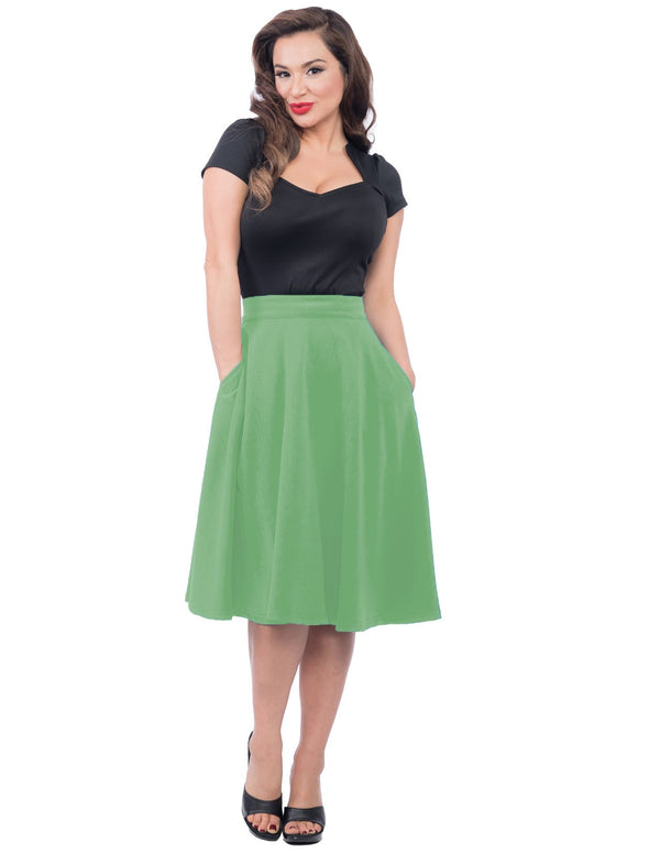 steady clothing Pocket High Waist Thrills Skirt in Kelly Green