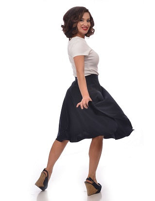 Steady Clothing Pocket High Waist Thrills Skirt In Navy