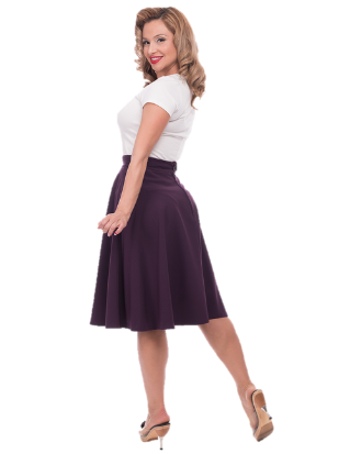 Steady Clothing Pocket High Waist Thrills Skirt In Plum