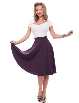 steady clothing Pocket High Waist Thrills Skirt in Plum