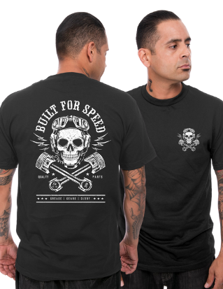 steady clothing Built for Speed Men's Tee in Black