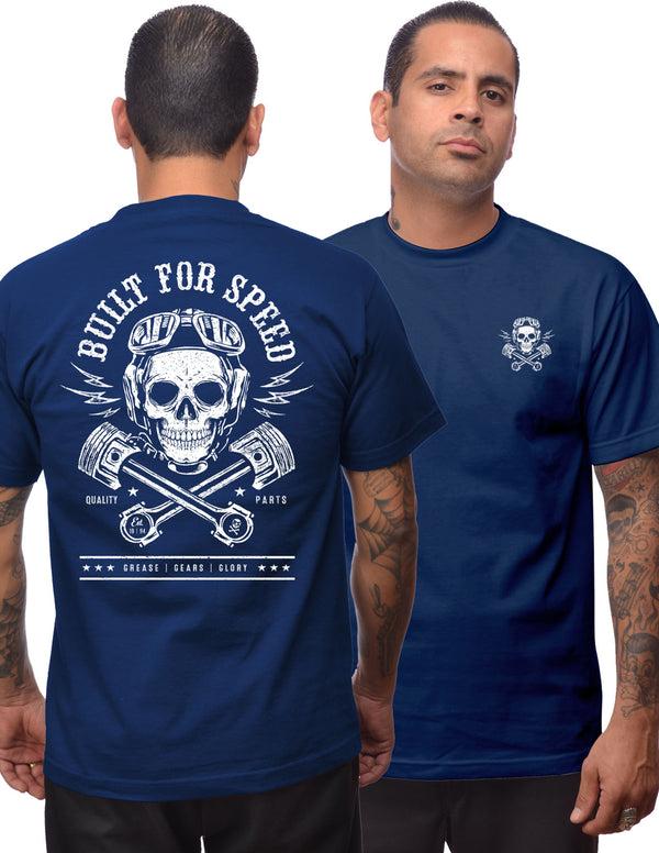 steady clothing Built for Speed Men's Tee in Navy