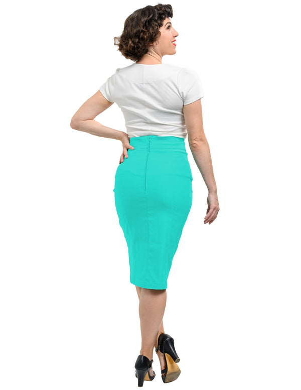 Steady Clothing Cora Pencil Skirt In Mint