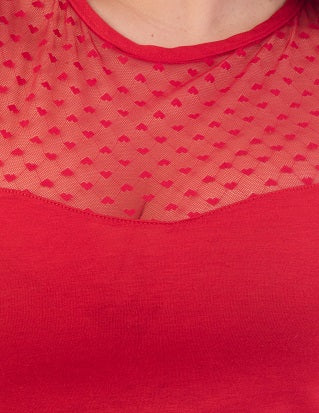Steady Clothing Hearts Only Top In Red