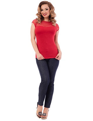 Steady Clothing Hearts Only Top In Red