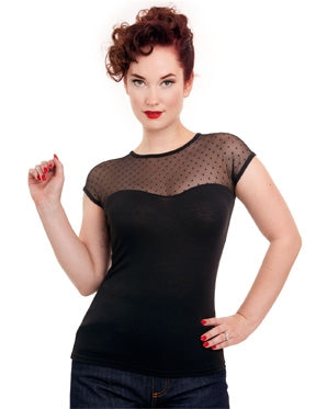 steady clothing Miss Fancy Top in Black