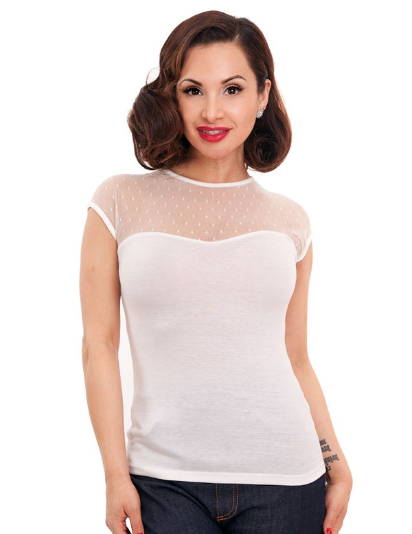 steady clothing Miss Fancy Top in Ivory
