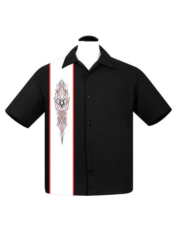 steady clothing Pinstripe V8 Racer Black/White/Red