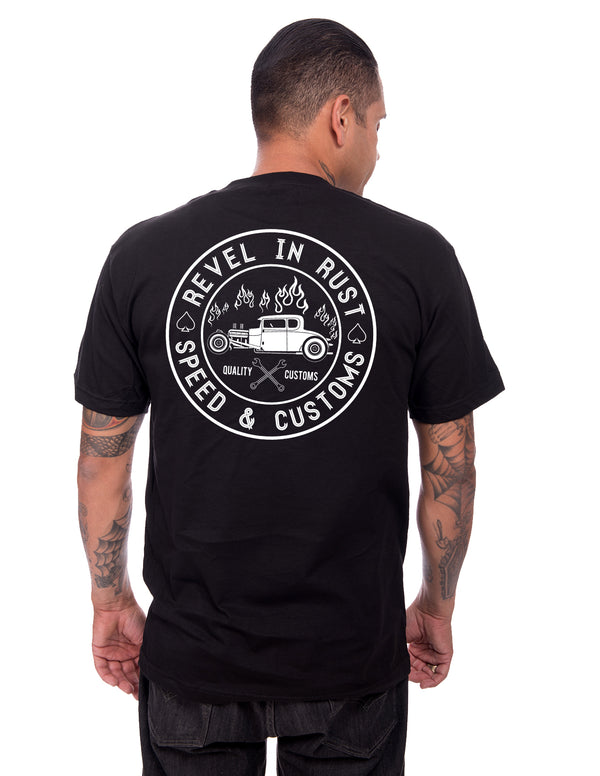 Steady Clothing Revel In Rust Men's Tee In Black