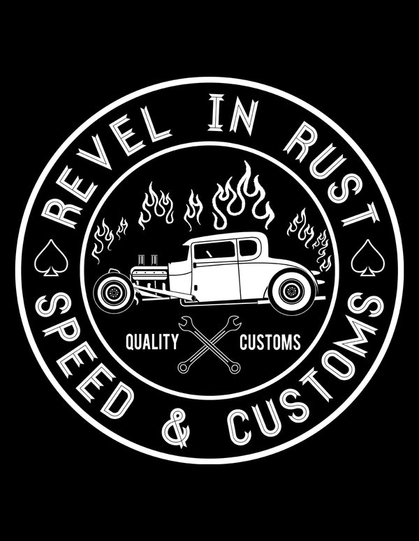 Steady Clothing Revel In Rust Men's Tee In Black