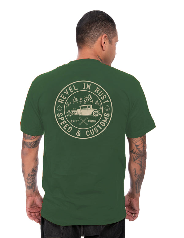 steady clothing Revel in Rust Men's Tee in Forest