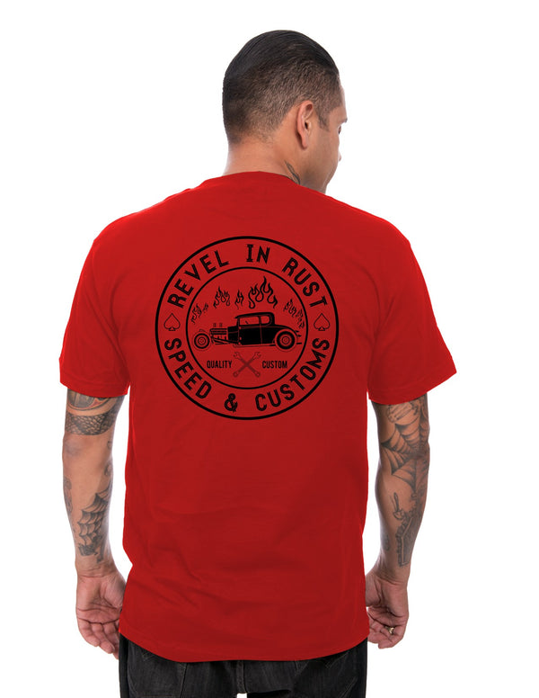 Steady Clothing Revel In Rust Men's Tee In Red