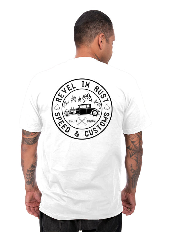 Steady Clothing Revel In Rust Men's Tee In White