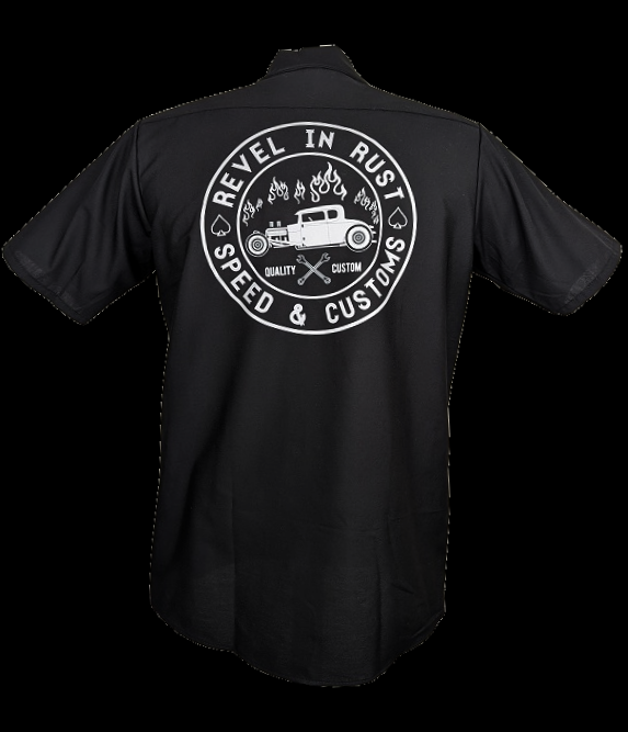 steady clothing Revel in Rust Workshirt in Black