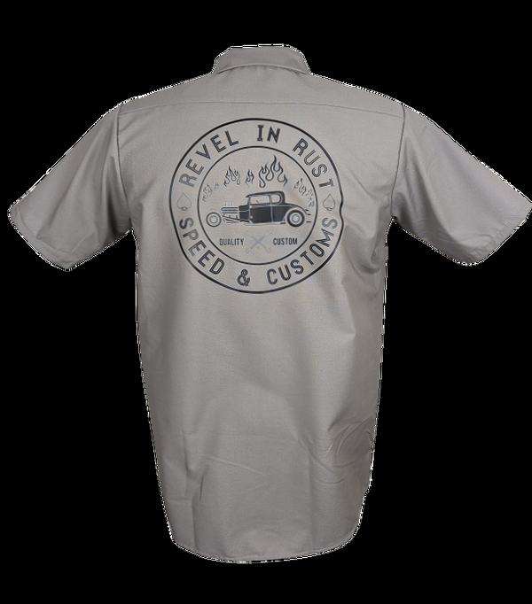 Steady Clothing Revel In Rust Workshirt In Grey