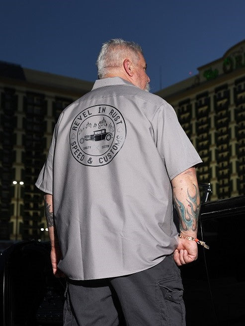 steady clothing Revel in Rust Workshirt in Grey