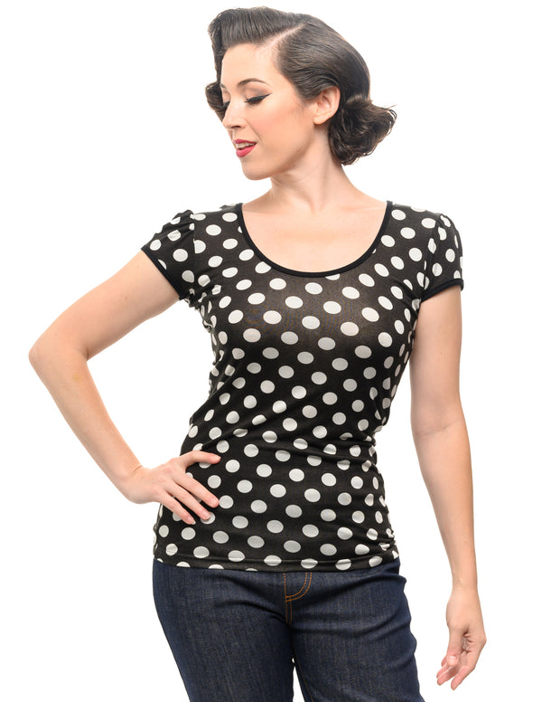 Steady Clothing Robyn Top In Black/White/Black