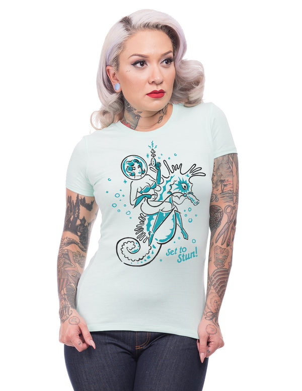 steady clothing Set to Stun Women's Tee in Mint