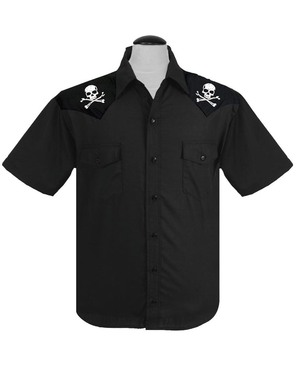 steady clothing Skull & Bones Western in Black