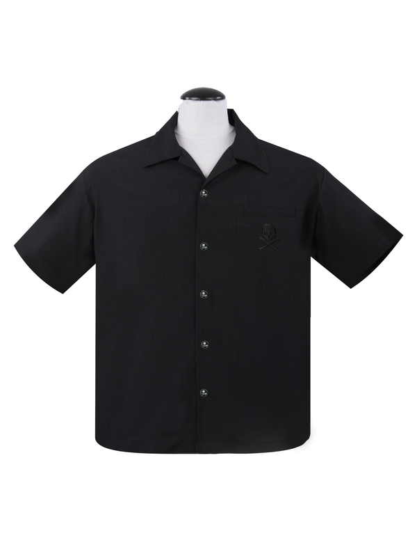 steady clothing Skull Button Bowling Shirt