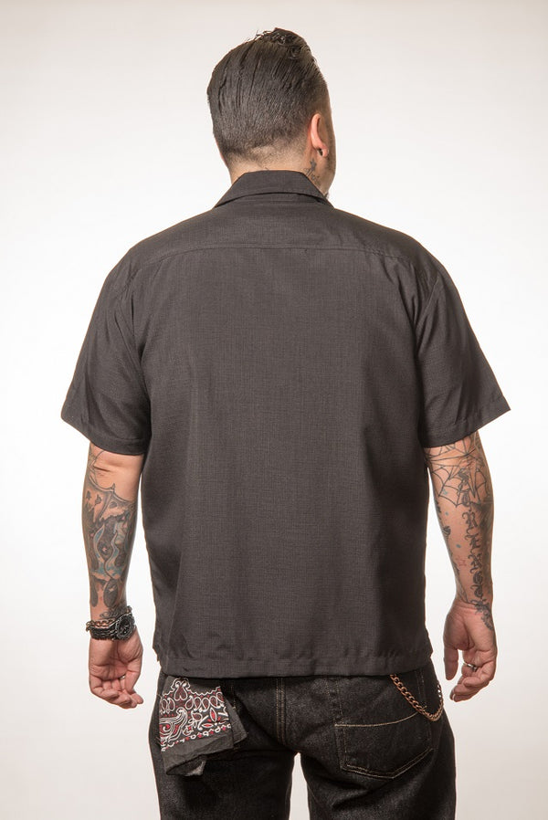 Steady Clothing The Mickey Bowling Shirt In Black