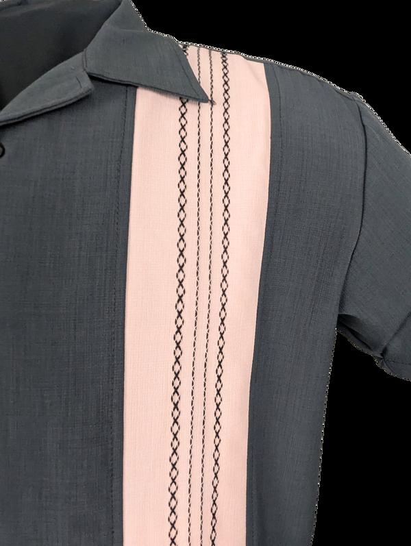 Steady Clothing The Ricardo Shirt In Charcoal/Pink