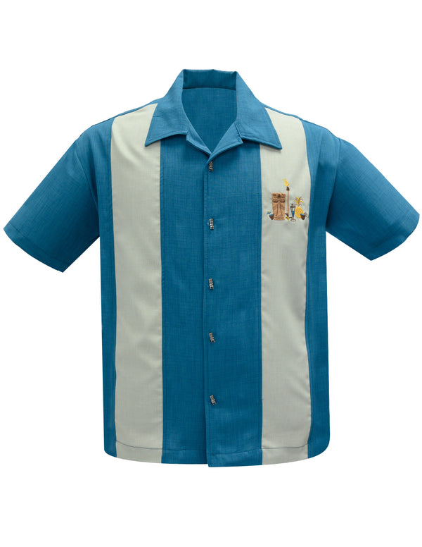 steady clothing The Mickey Bowling Shirt in Pacific