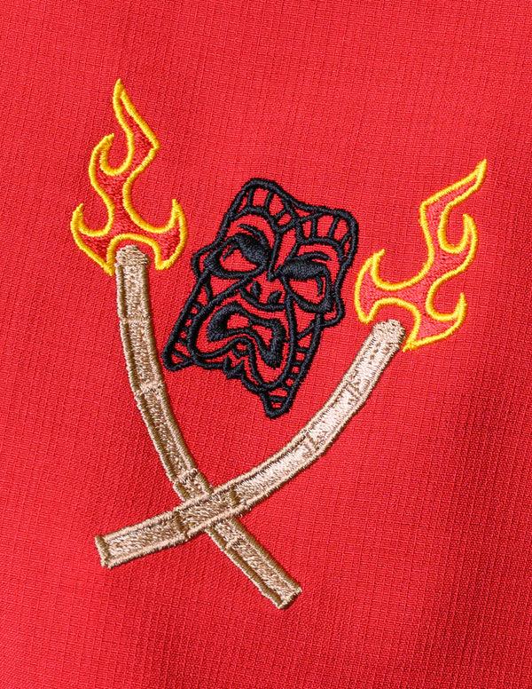 Steady Clothing Tropical Itch Bowling Shirt In Black/Red