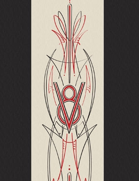 Steady Clothing V8 Pinstripe Panel Bowling Shirt In Black/Stone