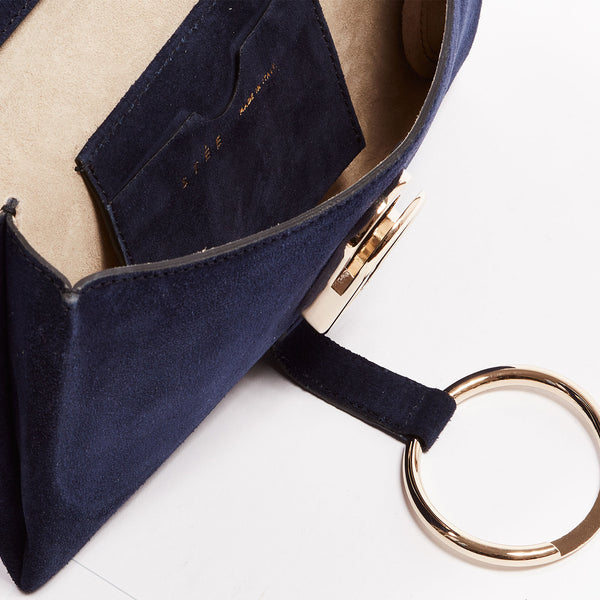 Stée IVY Pochette Suede -navy