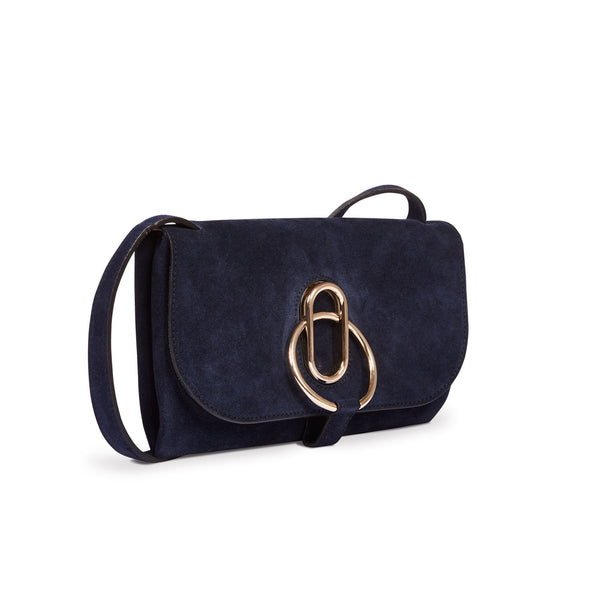 stée IVY pochette suede -navy