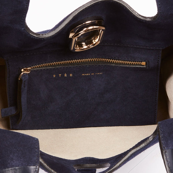 Stée ROSA SMALL Navy -suede