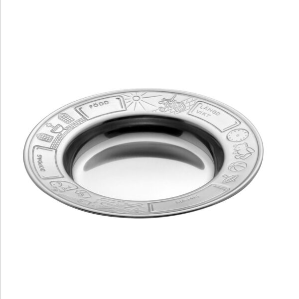 steel function CHILDS PLATE WITH SWEDISH TEXT