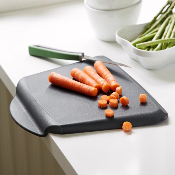 steel function CHOP & SCOOP CUTTINGBOARD GREY