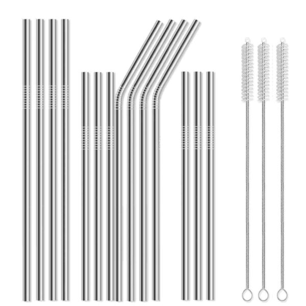 steel function DRINKING STRAW SET S/S 17 PCS