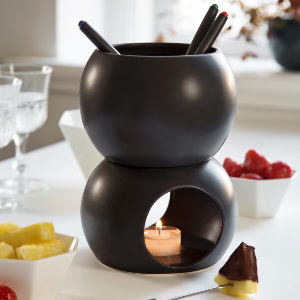 steel function LARGE CHOCOLADE FONDUE SET