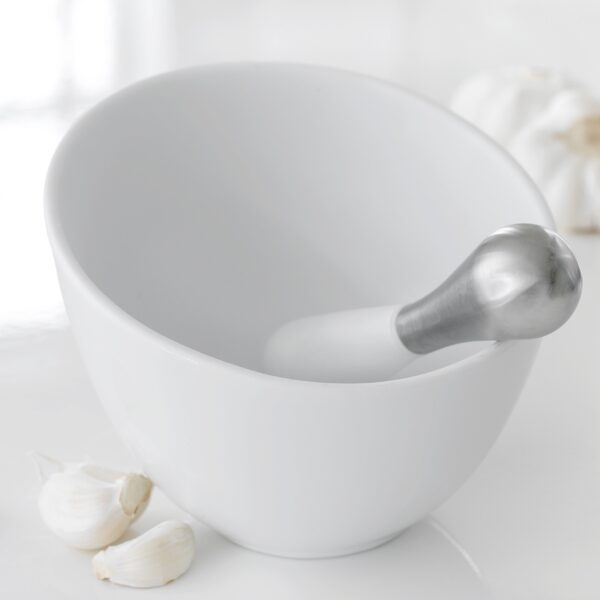 steel function MORTAR & PESTLE SET PORCELAIN