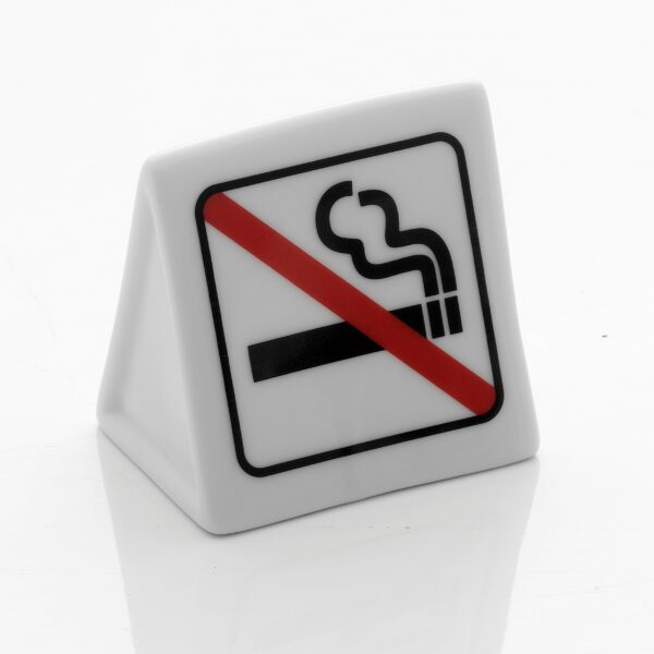 steel function NO SMOKING AREA SIGN PORCELAIN