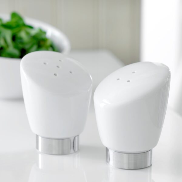steel function S/P SHAKERSET WHITE PORCELAIN